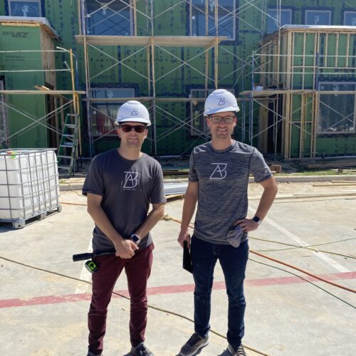 Garrett & Bryson at a Job Site