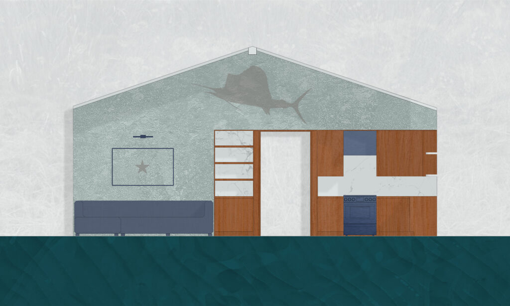 River Cabin Graphic