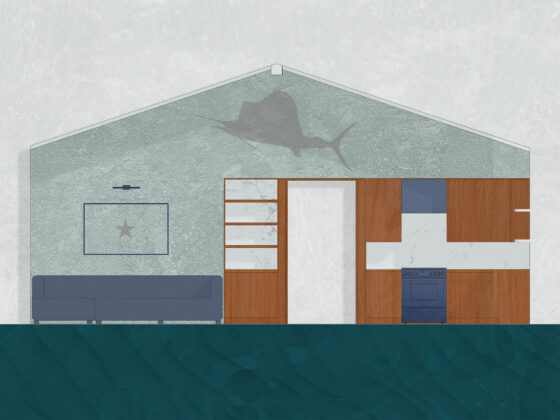 River Cabin Graphic