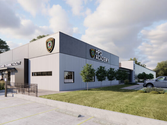 Side view of the facility